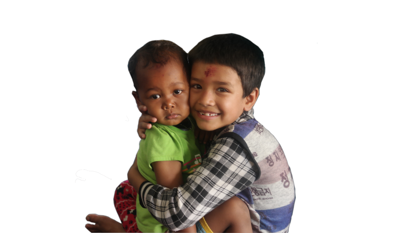 Niños en Nepal sonriendo
